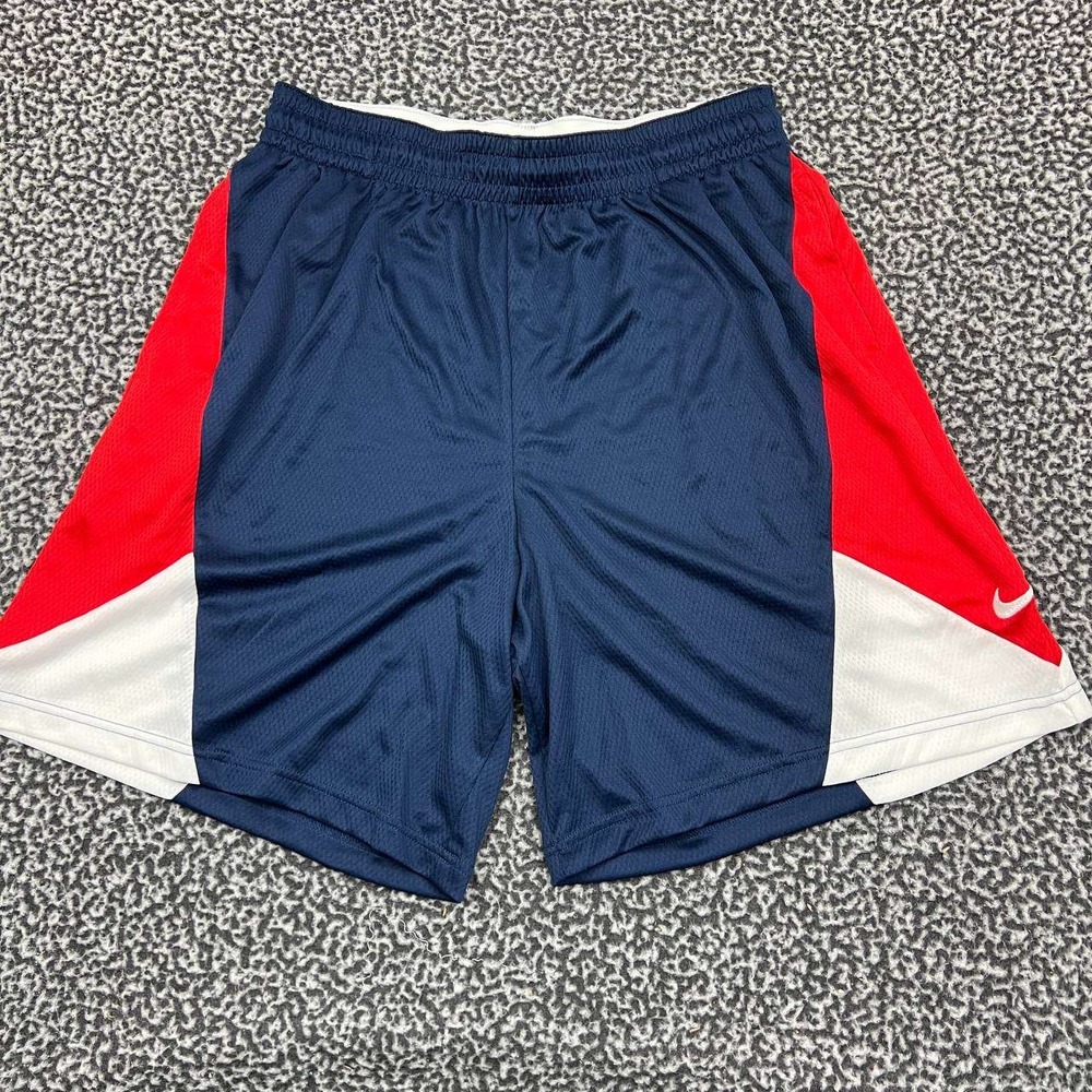Nike Athletic Shorts Men Extra Large Blue Red Dri-Fit Outdoor Adult XL